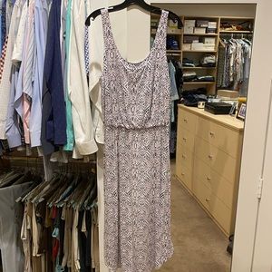 BRAND NEW TART Print Long Dress, Pink/White/Black